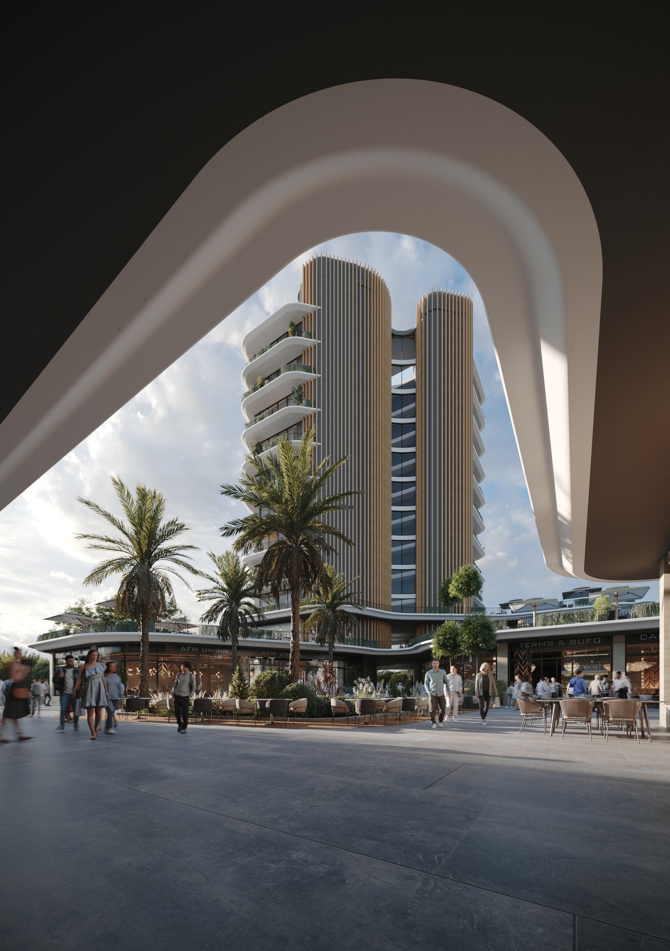UBB Mersin Metin Çiçek Villaları - Dış Mekân Görselleştirme